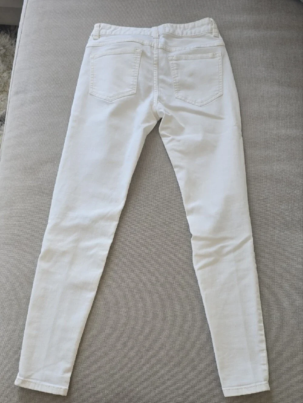 Free People White High-Rise Skinny Jeans